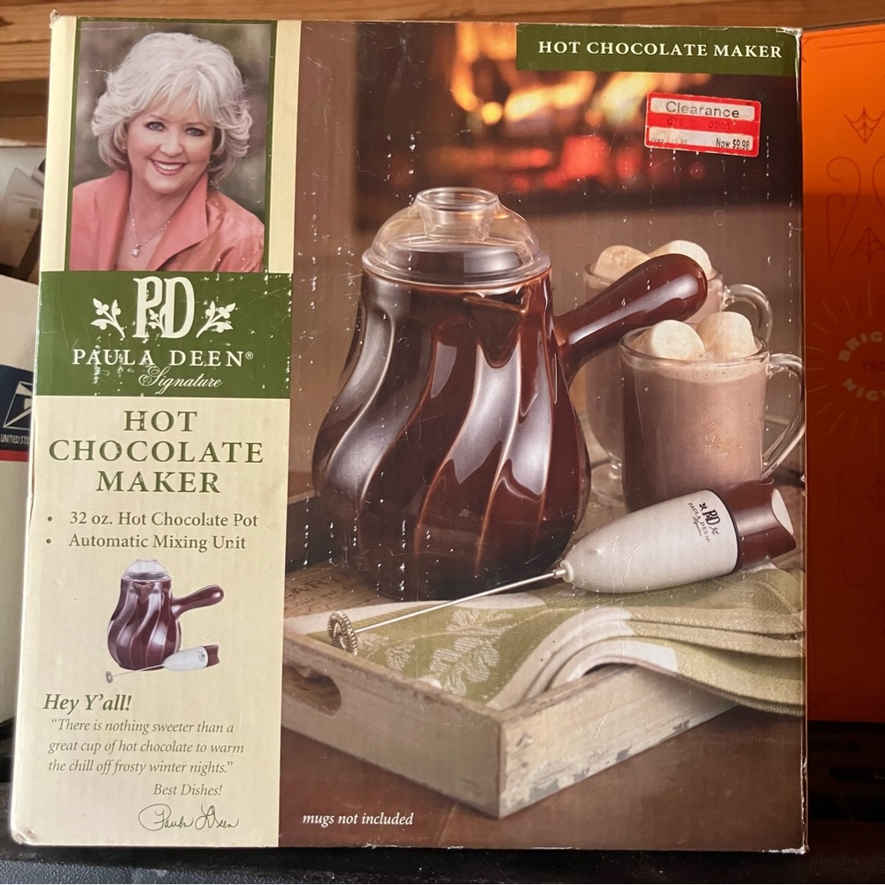 Paula Deen Hot Chocolate Maker And milk Frother New 

Box has light shelf wear